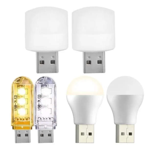 USB Night Light Durable Plug In LED Lamp Car Ambience Light Bulb Night Light For Bathroom Car Nursery Kitchen