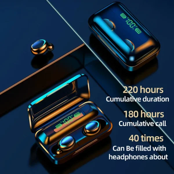 New Explosion Model F9 Wireless Bluetooth Headset TWS Power Display Touch Control Earphones Waterproof Earbuds F9 5C Headphones - Image 2