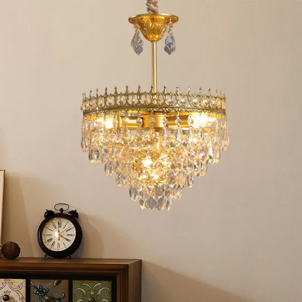 classic design crystal pendant lamp ceiling light fixture for dinning room kitchen lights for home appliance decor round light